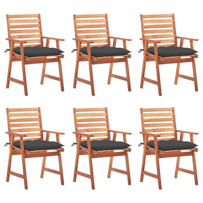 Outdoor Dining Chairs 3 Pcs With Cushions Solid Acacia Wood