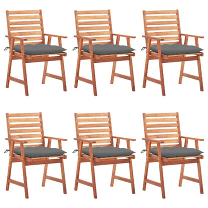 Outdoor Dining Chairs 3 Pcs With Cushions Solid Acacia Wood