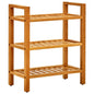 Shoe Rack With 2 Shelves 50X27X Solid Oak Wood