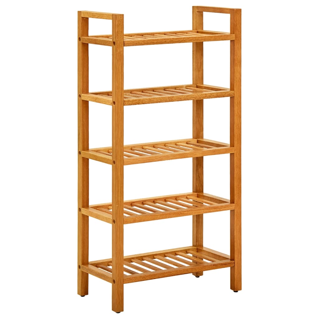 Shoe Rack With 2 Shelves 50X27X Solid Oak Wood