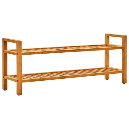 Shoe Rack With 2 Shelves 50X27X Solid Oak Wood