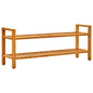 Shoe Rack With 2 Shelves 50X27X Solid Oak Wood
