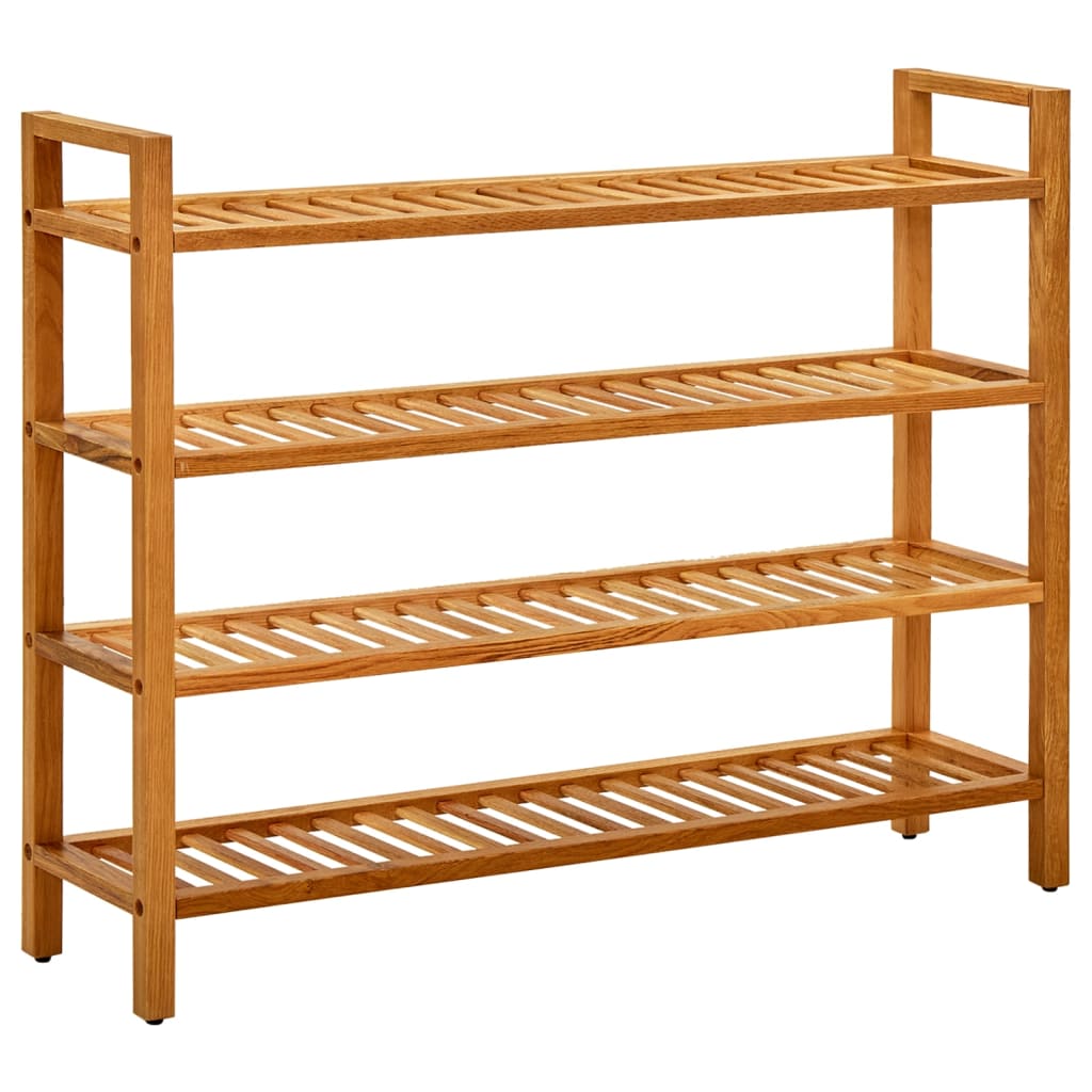 Shoe Rack With 2 Shelves 50X27X Solid Oak Wood