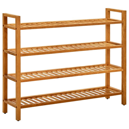 Shoe Rack With 2 Shelves 50X27X Solid Oak Wood