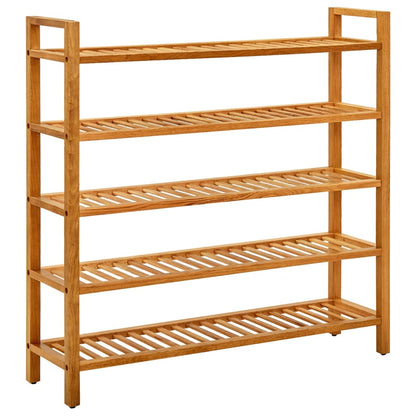 Shoe Rack With 2 Shelves 50X27X Solid Oak Wood
