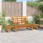 Garden Bench With Cushions 2-In-1 190 Cm Solid Acacia Wood