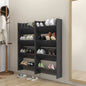 Wall Shoe Cabinet 80X18X Engineered Wood Grey