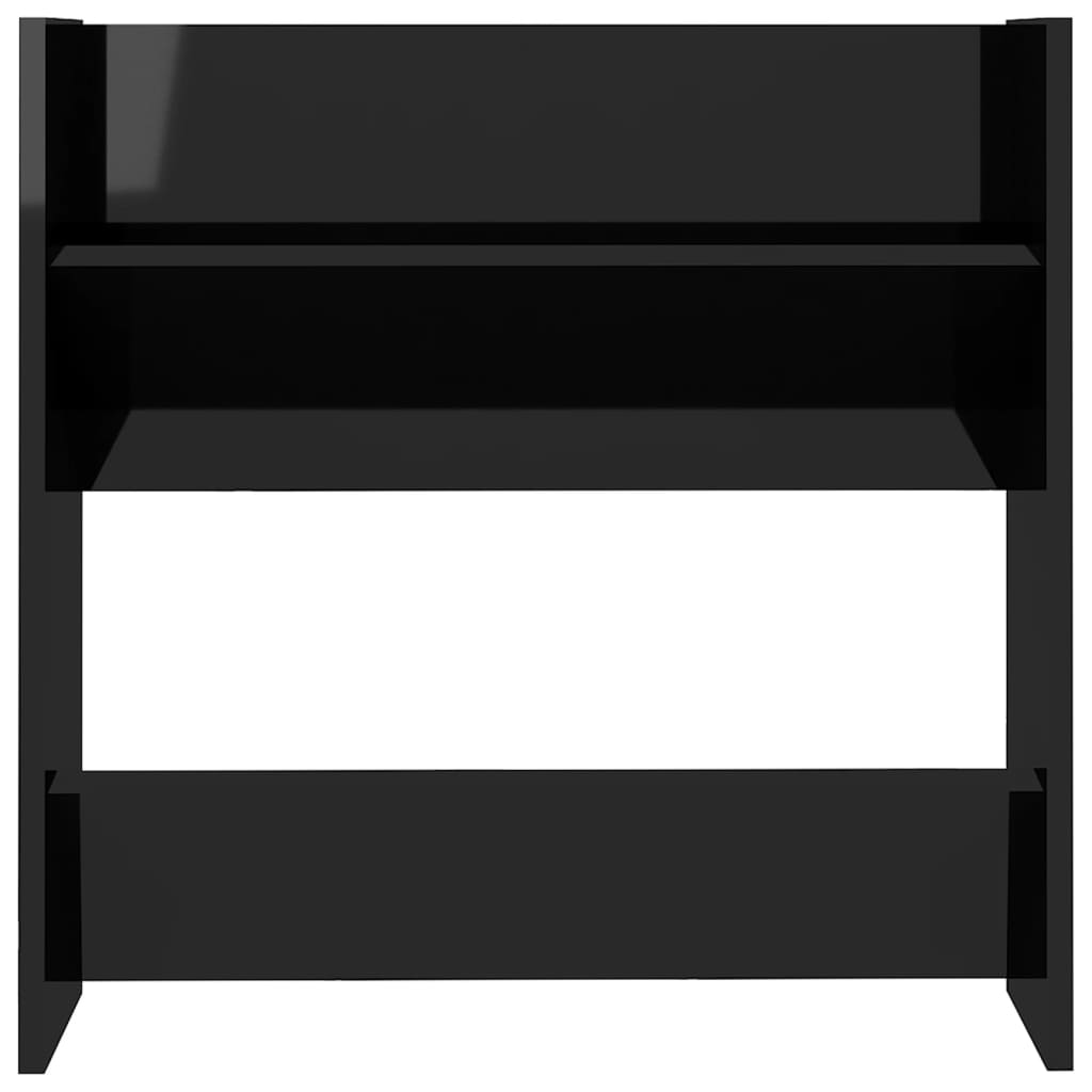Wall Shoe Cabinets 2 Pcs 60X18X Engineered Wood High Gloss Black