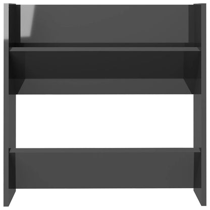 Wall Shoe Cabinets 2 Pcs 60X18X Engineered Wood High Gloss Grey