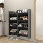 Wall Shoe Cabinets 2 Pcs 60X18X Engineered Wood High Gloss Grey
