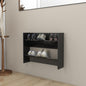 Wall Shoe Cabinets 2 Pcs 60X18X Engineered Wood High Gloss Black