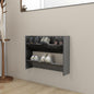 Wall Shoe Cabinets 2 Pcs 60X18X Engineered Wood High Gloss Grey