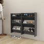 Wall Shoe Cabinet 80X18X Engineered Wood Grey