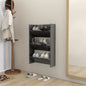 Wall Shoe Cabinets 2 Pcs 60X18X Engineered Wood High Gloss Grey