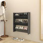 Wall Shoe Cabinet 80X18X Engineered Wood Grey