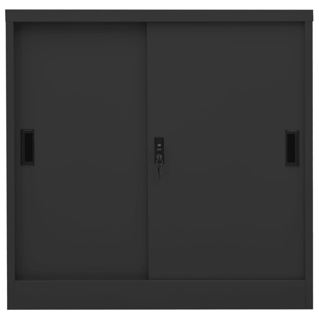 Office Cabinet With Sliding Door 90X40X90 Cm Steel