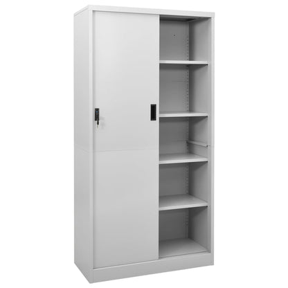 Office Cabinet With Sliding Door 90X40X180 Cm Steel