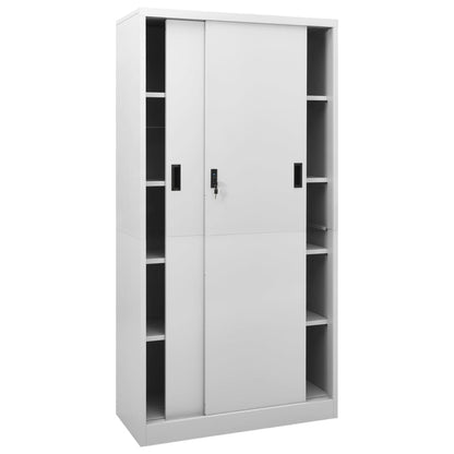 Office Cabinet With Sliding Door 90X40X180 Cm Steel