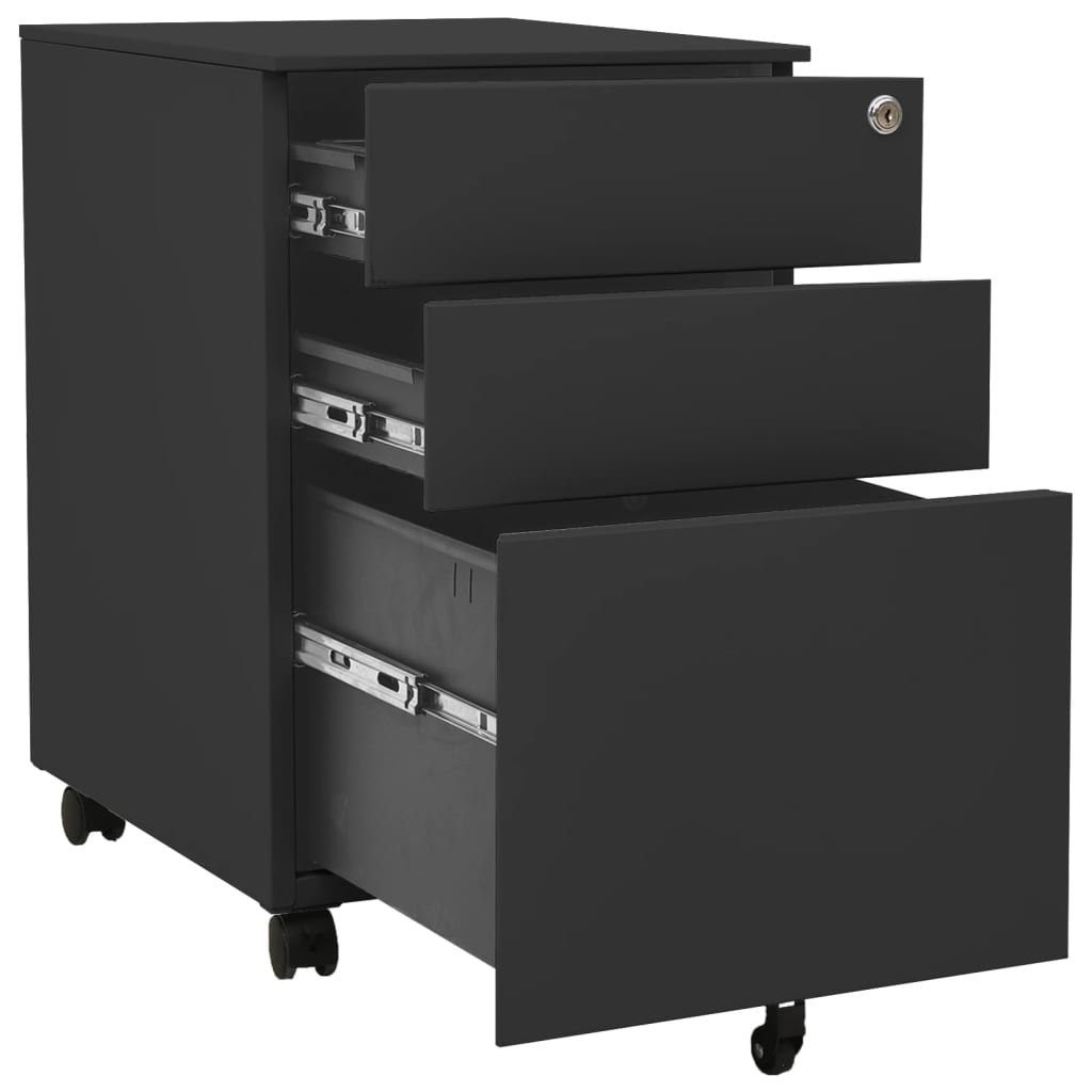 Mobile File Cabinet 39X45X60 Cm Steel