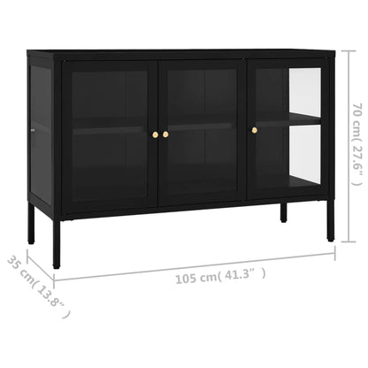 Sideboard 105X35X70 Cm Steel And Glass