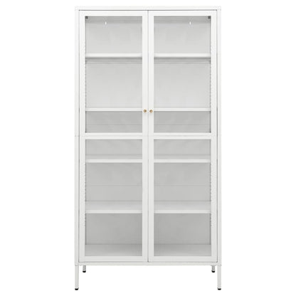 Display Cabinet 90X40X180 Cm Steel And Tempered Glass