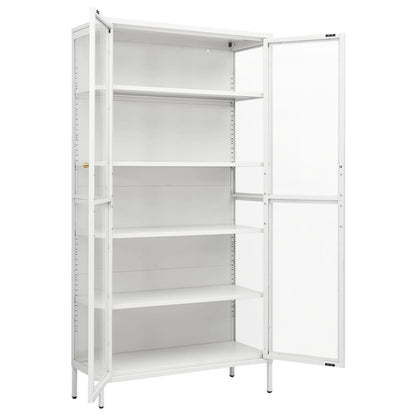 Display Cabinet 90X40X180 Cm Steel And Tempered Glass
