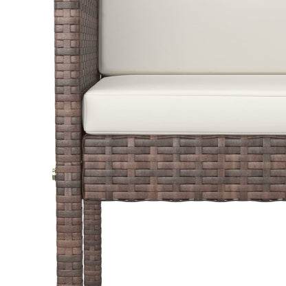 Bar Stools 2 Pcs With Cushions Poly Rattan