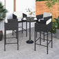 Bar Stools 2 Pcs With Cushions Poly Rattan