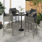 Bar Stools 2 Pcs With Cushions Poly Rattan