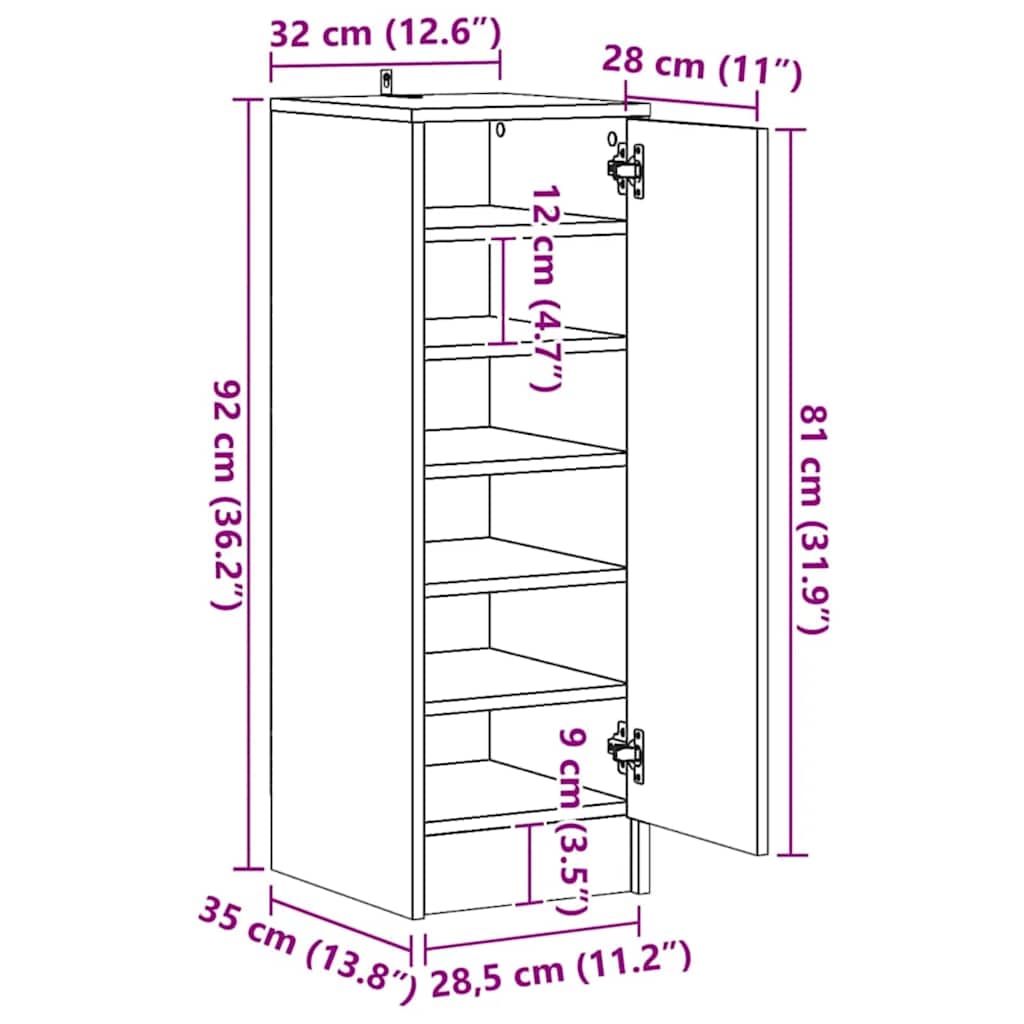 Shoe Cabinet Engineered Wood