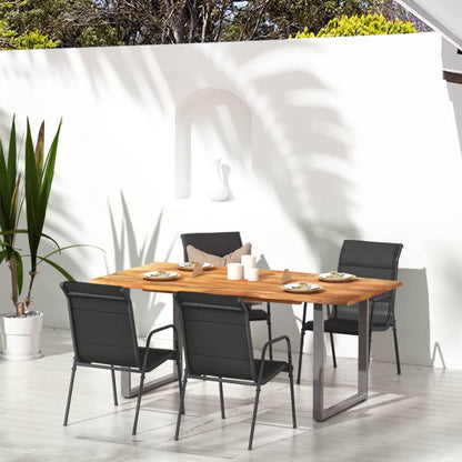 Garden Chairs 2 Pcs Steel And Textilene Black