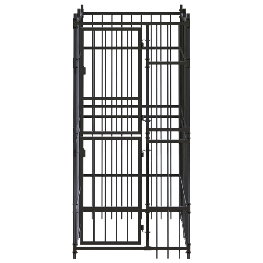 Outdoor Dog Kennel Steel 1.84 M²