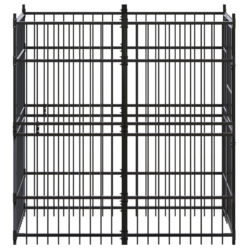 Outdoor Dog Kennel Steel 1.84 M²