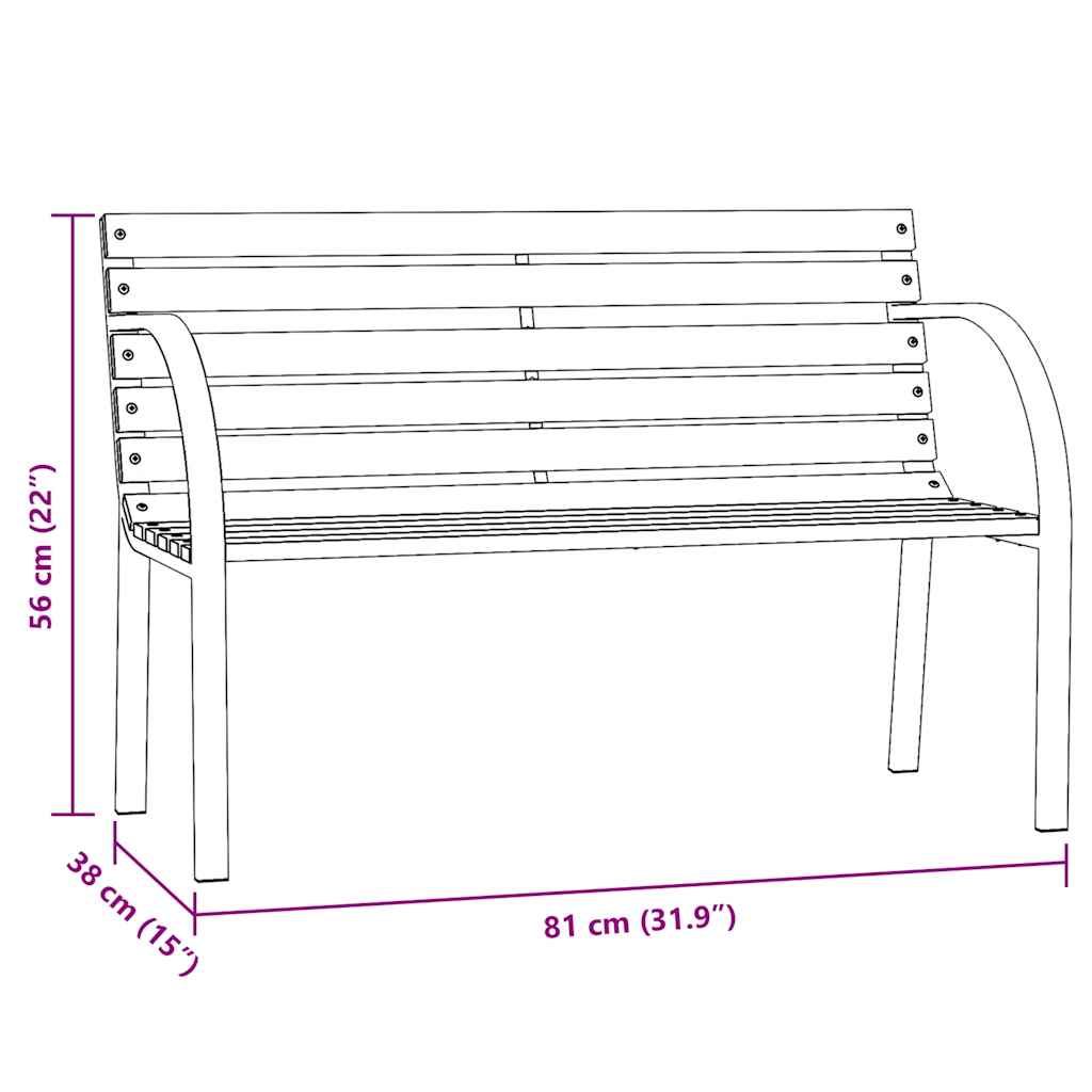Children Garden Bench 81 Cm Solid Wood Chinese Fir
