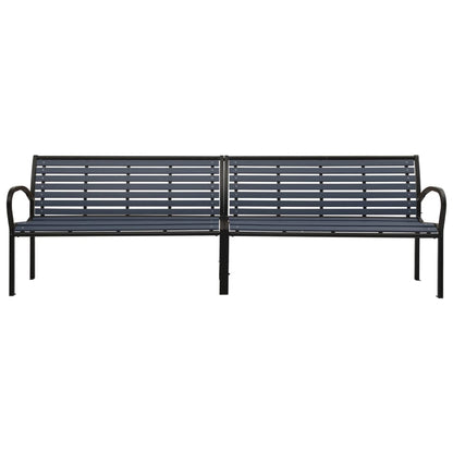 Twin Garden Bench Steel And Wpc