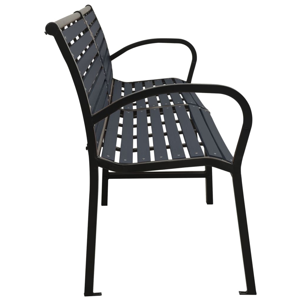 Twin Garden Bench Steel And Wpc