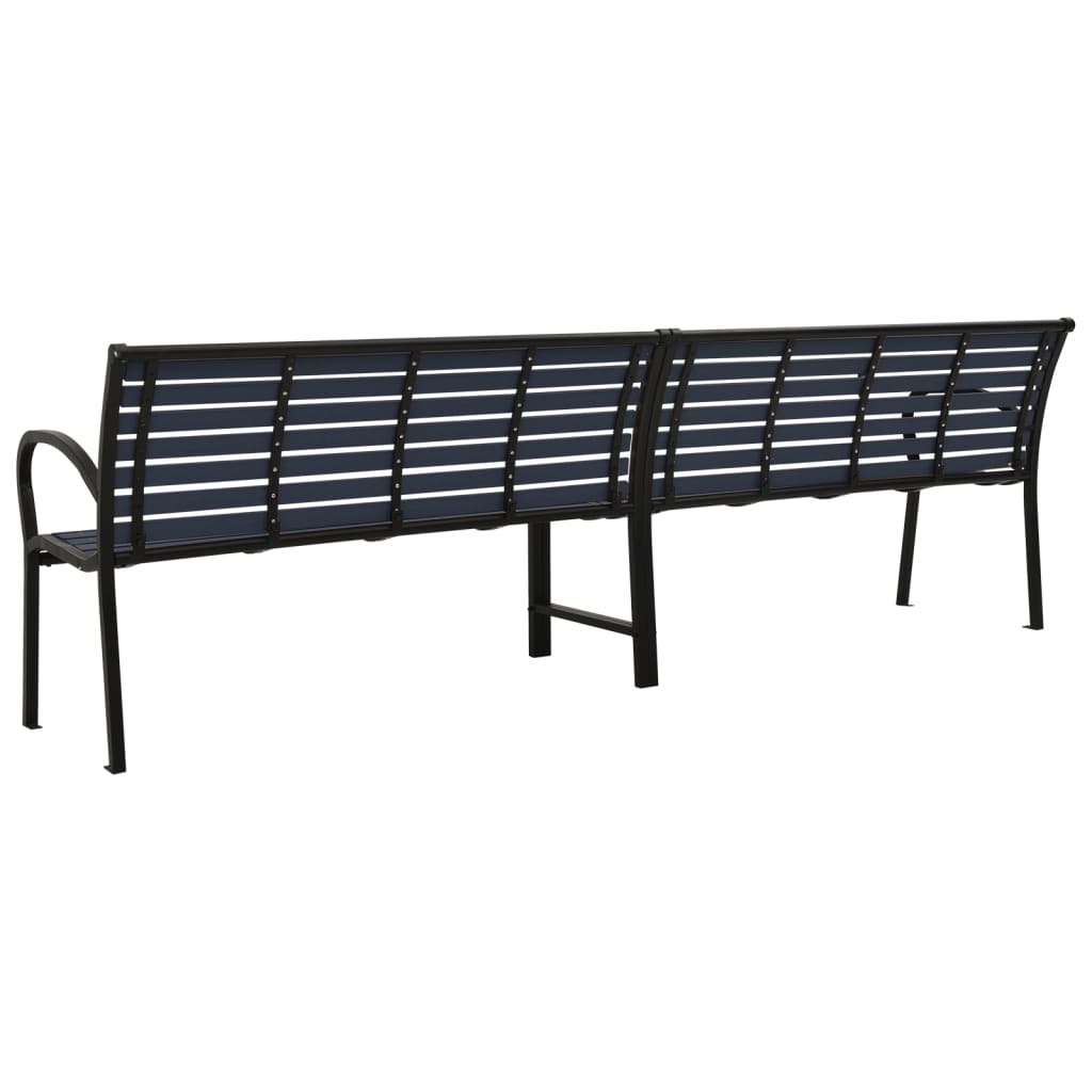 Twin Garden Bench Steel And Wpc