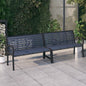 Twin Garden Bench Steel And Wpc