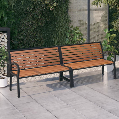 Twin Garden Bench Steel And Wpc