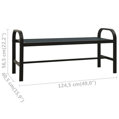 Garden Bench 124.5 Cm Steel And Wpc