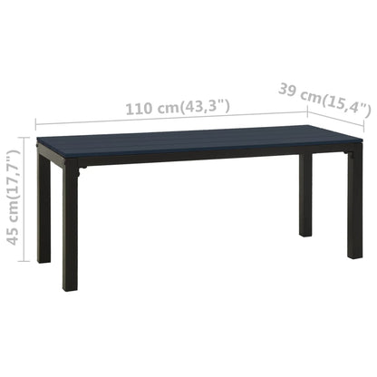 Garden Bench 110 Cm Steel And Wpc