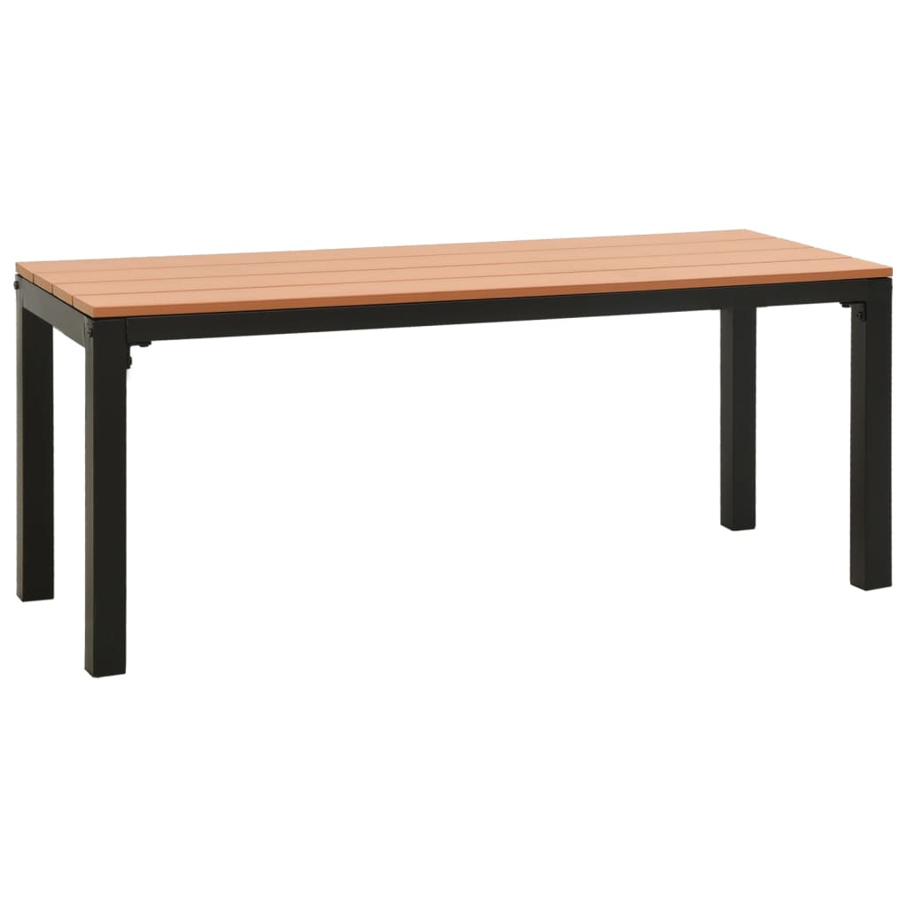 Garden Bench 110 Cm Steel And Wpc