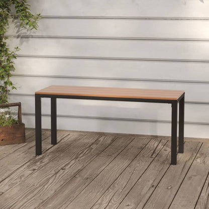 Garden Bench 110 Cm Steel And Wpc