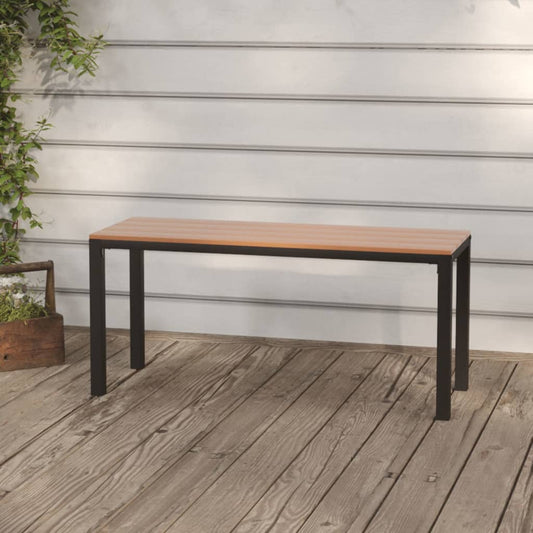 Garden Bench 110 Cm Steel And Wpc