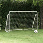 Football Goal With Net White Steel&Polyester