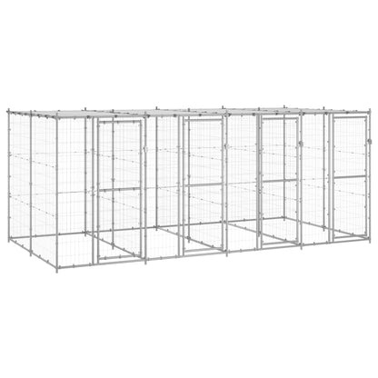 Outdoor Dog Kennel Steel With Roof