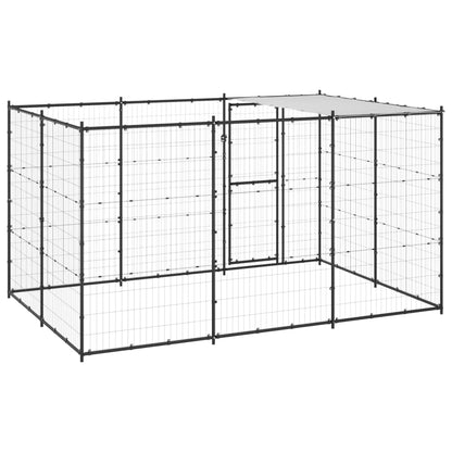 Outdoor Dog Kennel Steel With Roof 7.26 M²