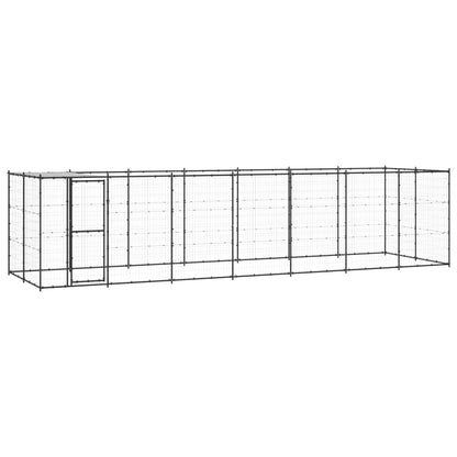 Outdoor Dog Kennel Steel With Roof 7.26 M²