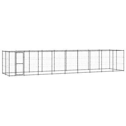 Outdoor Dog Kennel Steel With Roof 7.26 M²