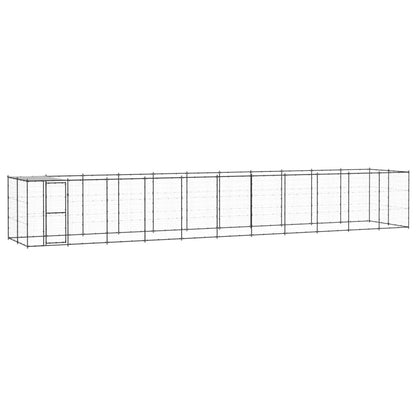 Outdoor Dog Kennel Steel With Roof 7.26 M²